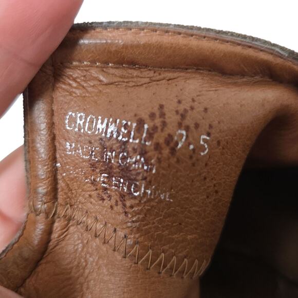 Jeffrey Campbell Cromwell Size 9.5 Suede Taupe Cut Out Western Ankle Boot Cutout - Picture 9 of 9